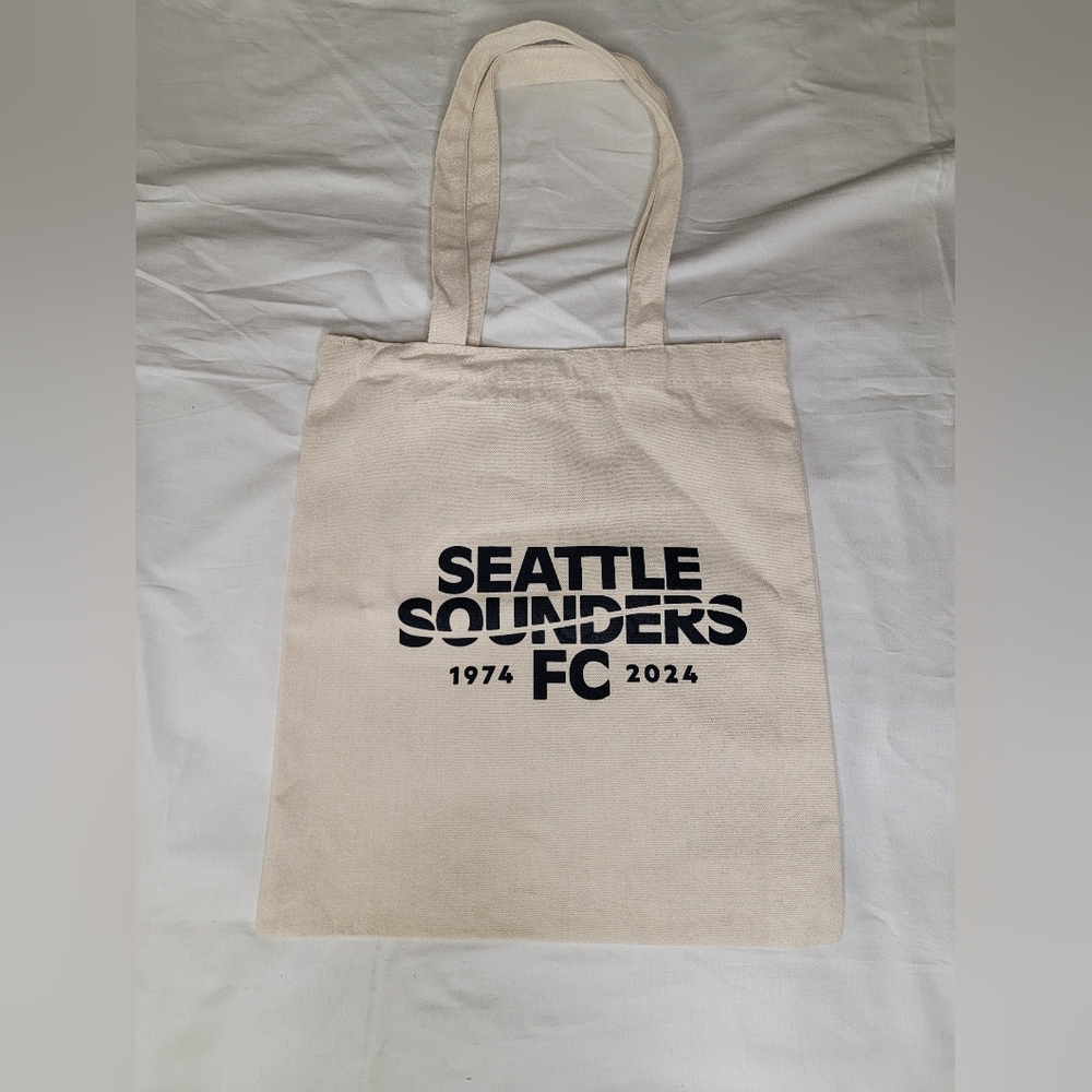 Seattle Sounders FC 50th Anniversary Canvas Tote Bag Cream